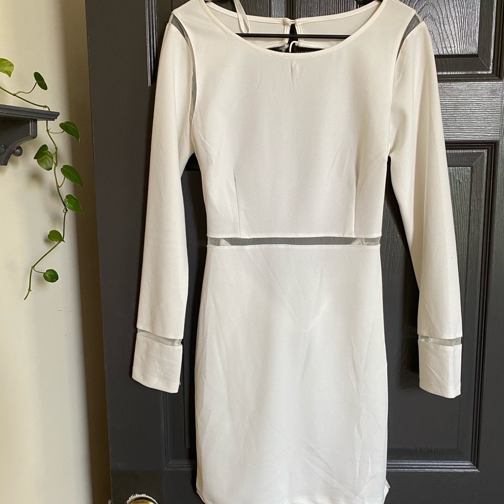 White BackLess Dress